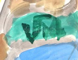 Csepeli Németh Miklós (1934-2012): Portré. Akvarell, papír, jelzett, 42x29,5 cm