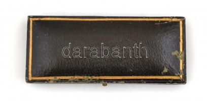 cca 1910 Szabadkőműves ékszer tartó dobozka, benne az ékszer leírásával és a páholy köszönetével / B...