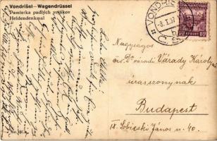 1937 Merény, Nálepkovo, Vondrisel, Wagendrüssel; Hősök szobra / Pamiatka padlych vojákov / Heldenden...