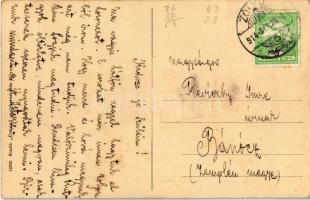 1914 Zólyom, Zvolen; Kis vasútállomás, megálló. Uránia papírkereskedés kiadása / Bahnhof / railway s...