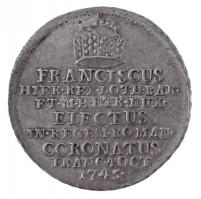 Habsburg Monarchia 1745. "I. Ferenc frankfurti koronázása" Ag zseton. "FRANCISCVS - H...