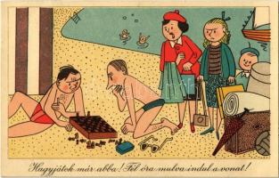 3 db RÉGI motívum képeslap: humor és egy Bozó húsvéti üdvözlő / 3 pre-1945 motive postcards: humour ...