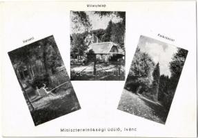 Ivánc, Miniszterelnökségi üdülő, Halastó, Villanytelep, Park (vágott / cut)