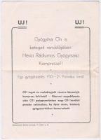 Hévíz, Rádiumos gyógyiszap kompress kihajtható reklámlapja. Gyógyiszapértékesítő kiadványa (fl)