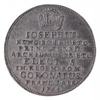 Habsburg Monarchia 1764. "II. József frankfurti koronázása" Ag zseton. "IOSEPHUS - HV...