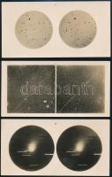 24 db régi csillagászati sztereófotó, 8×17 cm