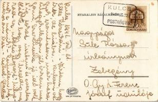 1941 Rácalmás, Rezutsek penzió részletek, automobil, Római katolikus templom, Hangya Szövetkezet üzl...