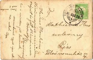 1914 Vonyarcvashegy, nyaraló kertje asszonnyal. photo