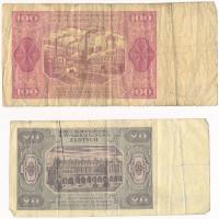 Lengyelország 1948. 20Zl + 100Zl T:III- Poland 1948. 20 Zlotych + 100 Zlotych C:VG