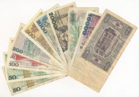 Lengyelország 1948-1988. 20Zl - 10.000Zl (10xklf) T:III,III- 
Poland 1948-1988. 20 Zlotych - 10.000...