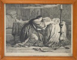 Carl/Karl Swoboda (1824-1870): Johanna von Castilien (II Johanna kasztíliai királynő). Rézkarc (a sa...