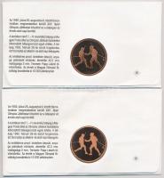 9db magyar érmés boríték, több példányban, közte: 1992. "Barcelona - Magyar csapat" emléké...