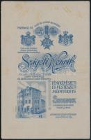 1913 Férfi műtermi portréja Szigeti Henrik szolnoki műterméből, hátoldalon a műterem képével, 16×10,...