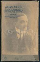 1913 Férfi műtermi portréja Szigeti Henrik szolnoki műterméből, hátoldalon a műterem képével, 16×10,...