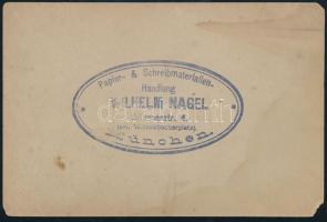 cca 1880 München, Karlstor, keményhátú fotó sarkán sérüléssel, Wilhelm Nagel műterméből, 10×15 cm