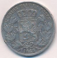 Belgium 1868. 5Fr Ag "II. Lipót" T:2,2- ph.
Belgium 1868. 5 Francs Ag "Leopold II&qu...