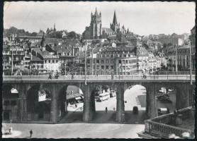 1955 Lausanne, Aranycsapat tajgai által küldött üdvözlő képeslap Pongrácz Kálmán (1898-1980) Budapes...