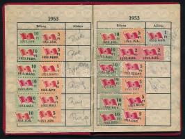 1953-1956 Biszku Béla (1921-2016) politikus aláírása egy a Magyar Dolgozók Pártja (MDP) tagsági köny...