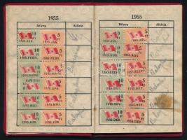 1953-1956 Biszku Béla (1921-2016) politikus aláírása egy a Magyar Dolgozók Pártja (MDP) tagsági köny...