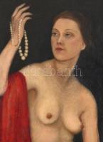 Szánthó jelzéssel: Akt. Olaj, vászon, fa keretben, 80x60 cm