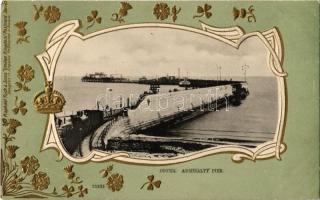 Dover, Admiralty Pier. Raphael Tuck & Sons United Kingdom Postcard Series 752/II. Art Nouveau, Emb.