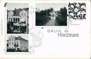 Frantiskovy Lazne, Franzensbad; Villa Fellner, Quisisana, Gartenpavillon / villas, garden pavilion. Ignaz Unger Art Nouveau (EK)