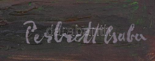 Perlrott jelzéssel: Székesegyház. Olaj, karton, foltos, paszpartuban, 38x28 cm