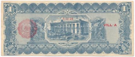 Mexikó / Forradalom / Chihuahua 1915. 1P hátoldalán piros felülbélyegzés T:III 
Mexico / Revolution...
