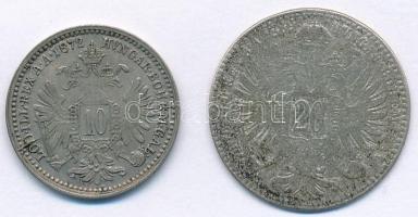 Ausztria 1872. 10kr Ag + 1868. 20kr Ag T:2-,3
Austria 1872. 10kr Ag + 1868. 20 Kreuzer Ag C:VF,F
K...