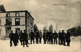1916 Villers-la-Montagne, WWI German soldiers with ruins in winter (EK)