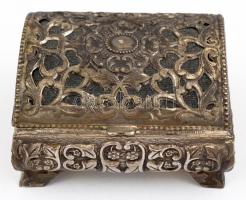 Sankyo japán díszes fém zenélő doboz fedéllel, mechanikus szerkezettel, a Keresztapa c. film dallamá...