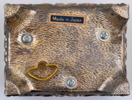 Sankyo japán díszes fém zenélő doboz fedéllel, mechanikus szerkezettel, a Keresztapa c. film dallamá...