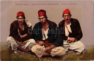 Pozdrav iz Bosne / Bosnyák cigányok / Zigeunerkleeblatt aus Bosnien / Bosnian gypsy men, folklore (fl)