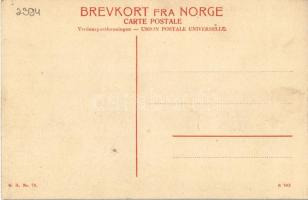 Oslo, Christiania, Kristiania; Karl Johans Gade / street, Grand Hotel, trams