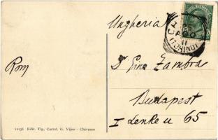 1911 Chivasso, Piazza Vittorio Emanuele / square, tram