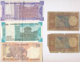 India ND 10R+100R+ 1979. 2R (2x)+ 2011. 10R+ 2019. 50R+ 100R T:III,IV tűly.
India ND 10 Rupees+ 100...