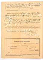 1944 Balogh Imre zsidó származású bankigazgató iratai, I. világháborús veterán (tart. hadnagy, III. ...