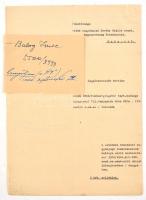 1944 Balogh Imre zsidó származású bankigazgató iratai, I. világháborús veterán (tart. hadnagy, III. ...