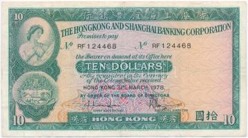 Hongkong 1978. 10$ T:III  Hongkong 1978. 10 Dollars C:F