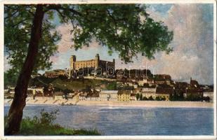 1939 Pozsony, Pressburg, Bratislava; vár. Művészlevelezőlap Hausner H. 7031/1. / castle