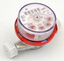 Vízóra, fémházas, működőképes állapotban, d: 8 cm, h: 12 cm