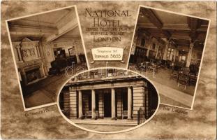 London, National Hotel, entrance hall, the lounge, interior. Upper Bedford Place, Russel Square (EK)