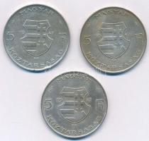 1947. 5Ft Ag "Kossuth" (3x) T:2-
Adamo F8.1