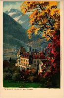 Merano, Meran (Südtirol); Schloss Labers / castle. Künstlerpostkarte Ansichten aus Tirol litho s: H. Zeno Diemer