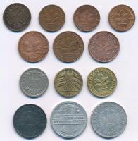 Németország 1907-1991. 1pf-50pf (13db, 9xklf) T:1-,2 patina
Germany 1907-1911. 1 Pfennig - 50 Pfenn...