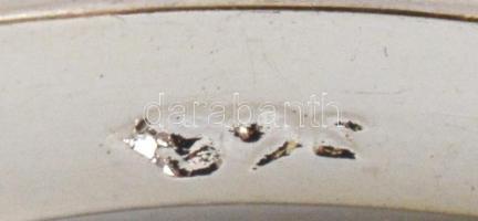 Ezüst(Ag) négyköves gyűrű, jelzett, méret: 59, bruttó: 2,6 g