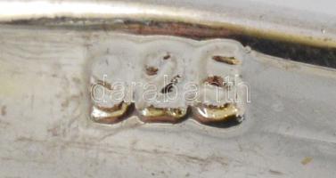 Ezüst(Ag) négyköves gyűrű, jelzett, méret: 55, bruttó: 4,3 g