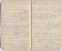 1919 Balogh Imre, zsidó származású hadnagy noteszfüzete, benne versekkel, írásokkal, San Damiano d&#...