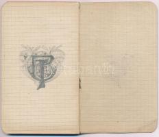 1919 Balogh Imre, zsidó származású hadnagy noteszfüzete, benne versekkel, írásokkal, San Damiano d&#...