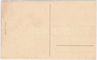 Besztercebánya, Banská Bystrica; Béla király tér a toronyból nézve, piac, Kohn József, Löwy Ferenc ü...